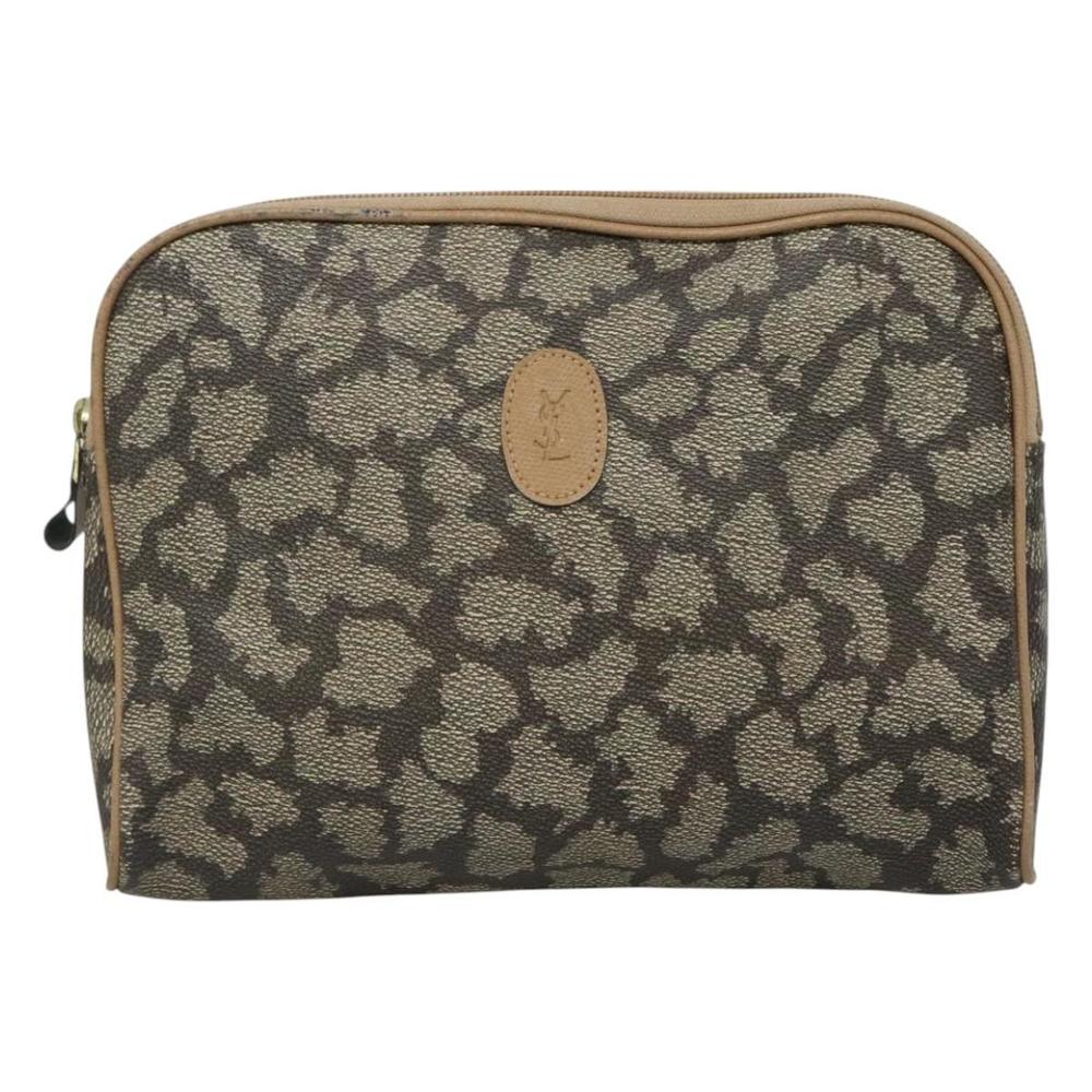 SAINT LAURENT Clutch Bag PVC Gray Auth bs24056 - Picture 13 of 16